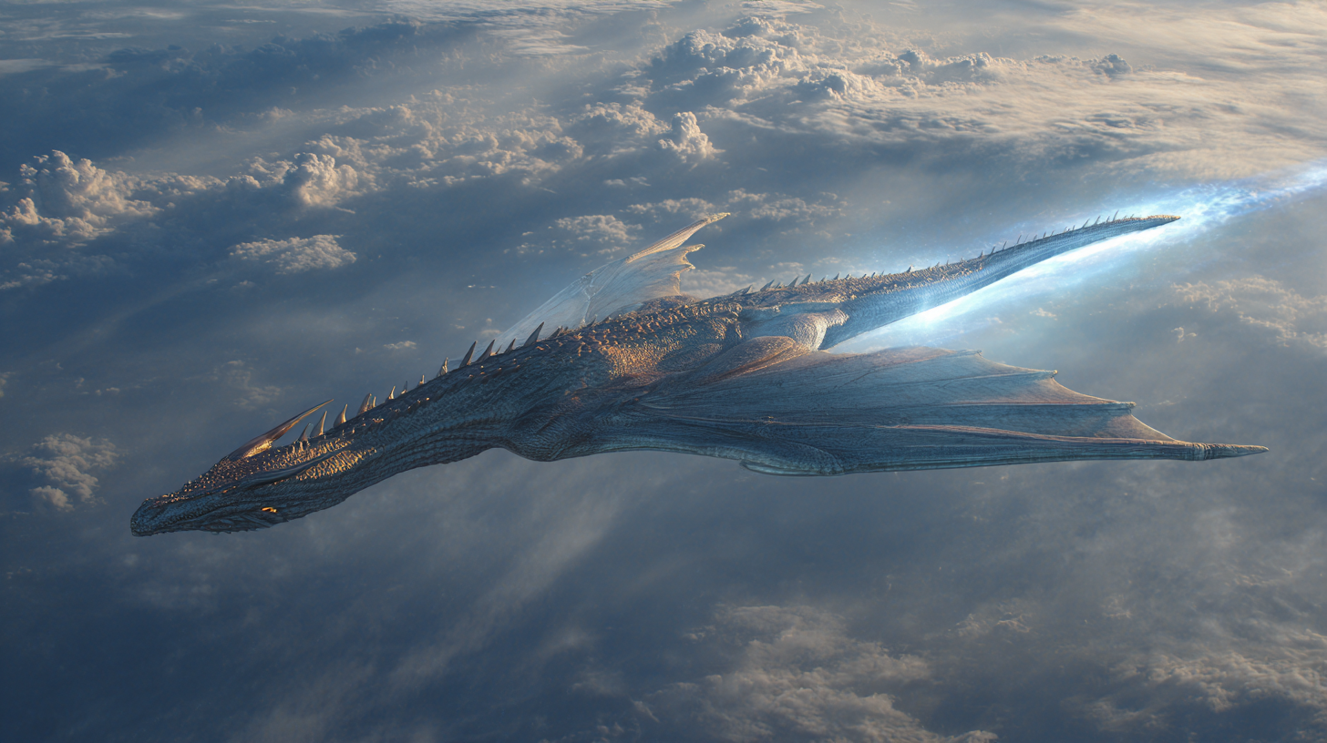 Drago di Vetustus in volo